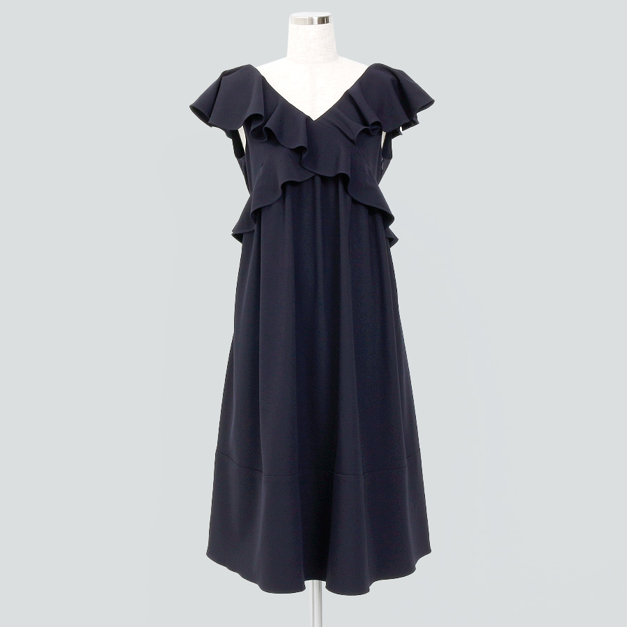 アディアム MARGARET Dress 43686 ワンピース XS ネイビー