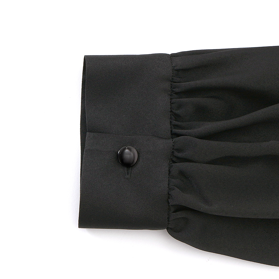 サークル柄サテンワンピース(Lサイズ / ブラック / REGENCE(レジァンス))